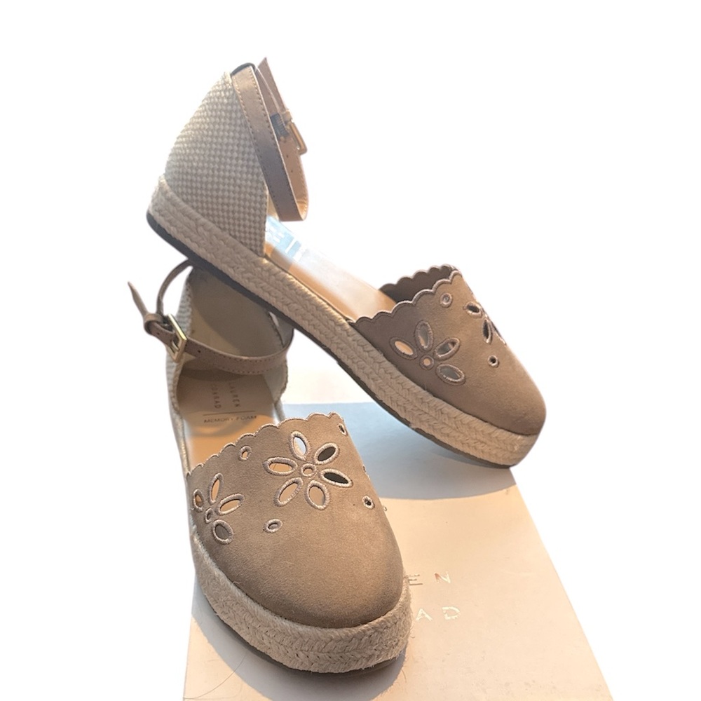 LC Lauren Conrad Women’s Cintaly Women's Espadrille Platform Sandals 7.5 New